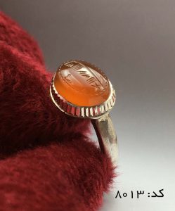 انگشتر عقیق یمن با حکاکی شرف الشمس هنر دست استاد ضابطی - کد 8013