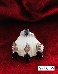 سرویس یاقوت کبود اصل زنانه طرح ارغوان - کد 7028 - تصویر 4