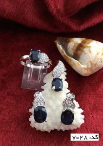 سرویس یاقوت کبود اصل زنانه طرح ارغوان - کد 7028 - تصویر 5