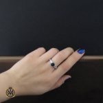 انگشتر یاقوت کبود زنانه نقره