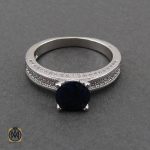 انگشتر یاقوت کبود زنانه نقره