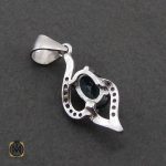 مدال توپاز خوش رنگ زنانه نقره (1) مدال توپاز خوش رنگ زنانه نقره