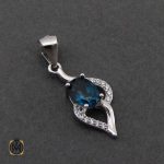 مدال توپاز خوش رنگ زنانه نقره (2) مدال توپاز خوش رنگ زنانه نقره