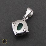 مدال نقره زمرد گردنبند جواهرمال (2) مدال نقره زمرد گردنبند جواهرمال