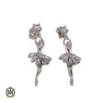 گوشواره نقره زنانه طرح بالرین - کد 5006