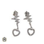 1 گوشواره نقره زنانه طرح دلربا - کد 5015