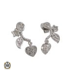 1 گوشواره نقره زنانه طرح صبا - کد 5016