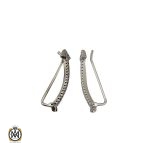 1 گوشواره نقره طرح الیسا زنانه - کد 5009