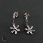 2 گوشواره نقره زنانه طرح سمیرا - کد 5008 - تصویر 2