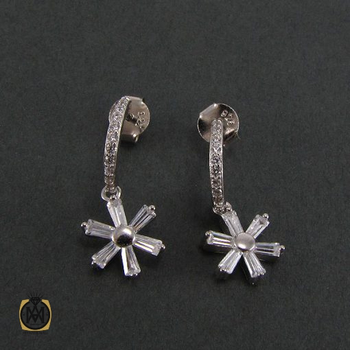 گوشواره نقره زنانه طرح سمیرا - کد 5008 - تصویر 2