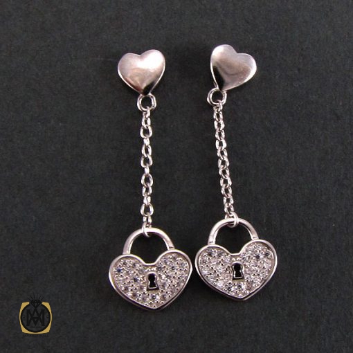 گوشواره نقره زنانه طرح سوسن - کد 5010 - تصویر 2