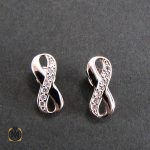 2 گوشواره نقره زنانه طرح بی نهایت - کد 5012 - تصویر 3