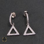 2 گوشواره نقره زنانه طرح ملیسا - کد 5013 - تصویر 3