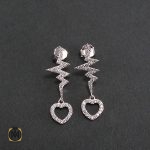 2 گوشواره نقره زنانه طرح دلربا - کد 5015 - تصویر 3