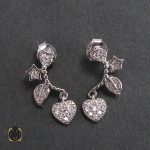2 گوشواره نقره زنانه طرح صبا - کد 5016 - تصویر 3