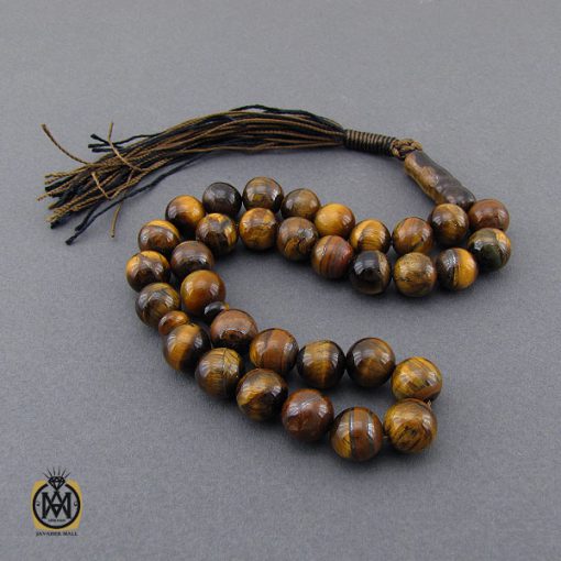 تسبیح چشم ببر 33 دانه اصل و معدنی - کد 4005 - تصویر 2