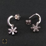 3 گوشواره نقره زنانه طرح سمیرا - کد 5008 - تصویر 3