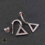 3 گوشواره نقره زنانه طرح ملیسا - کد 5013 - تصویر 2