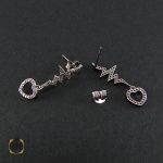 3 گوشواره نقره زنانه طرح دلربا - کد 5015 - تصویر 2
