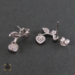 3 گوشواره نقره زنانه طرح صبا - کد 5016 - تصویر 2