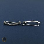 3 گوشواره نقره طرح الیسا زنانه - کد 5009 - تصویر 3