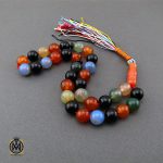 تسبیح ام البنین 33 دانه عقیق درشت - کد 4008 - تصویر 3