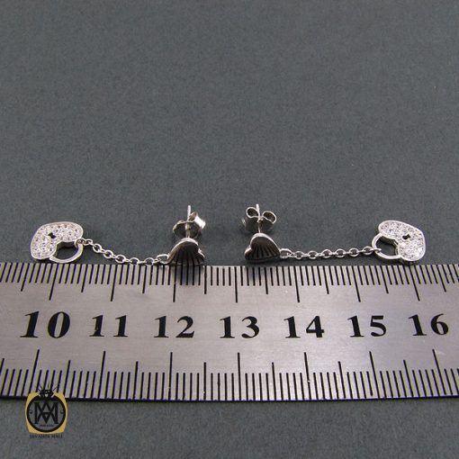 گوشواره نقره زنانه طرح سوسن - کد 5010 - تصویر 4