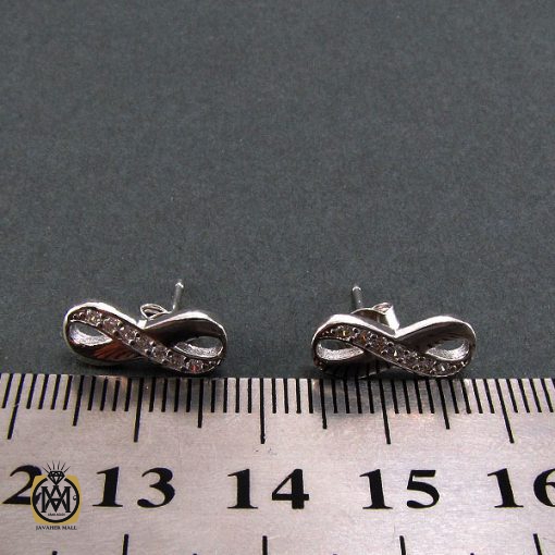 گوشواره نقره زنانه طرح بی نهایت - کد 5012 - تصویر 4