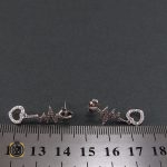 4 گوشواره نقره زنانه طرح دلربا - کد 5015 - تصویر 4