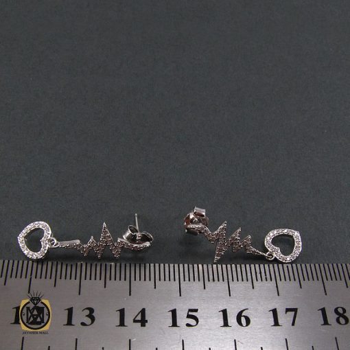 گوشواره نقره زنانه طرح دلربا - کد 5015 - تصویر 4