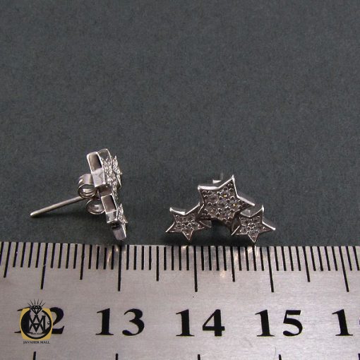 4 گوشواره نقره زنانه طرح ستاره - کد 5019 - تصویر 4