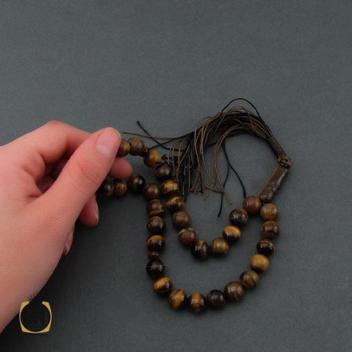 تسبیح چشم ببر 33 دانه اصل و معدنی - کد 4005 - تصویر 5