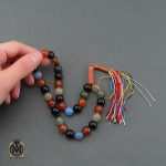 تسبیح ام البنین 33 دانه عقیق درشت - کد 4008 - تصویر 5