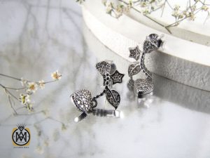 5016 گوشواره نقره زنانه طرح صبا - کد 5016 - تصویر 5