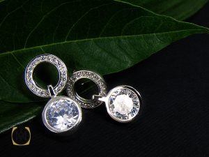 گوشواره نقره زنانه طرح نیلوفر - کد 5018 - تصویر 5