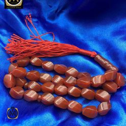 تسبیح عقیق قرمز 33 دانه تراش ممتاز طرح پیچ مرغوب - کد 4018 تسبیح عقیق قرمز 33 دانه تراش ممتاز طرح پیچ مرغوب - کد 4018