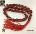 تسبیح عقیق قرمز 33 دانه تراش ممتاز طرح پیچ مرغوب - کد 4018