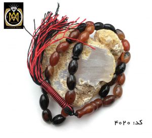 تسبیح عقیق سلیمانی 33 دانه هلی - کد 4020 - تصویر 2