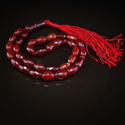 Red agate tasbih - 1 تسبیح عقیق سرخ 33 دانه تراش