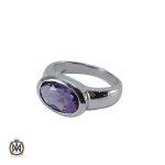 انگشتر آمتیست زنانه طرح نیکا - کد 2037