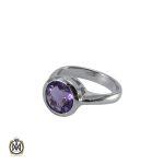 1 انگشتر آمتیست زنانه طرح هلما - کد 2040