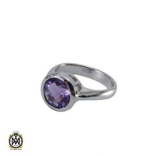 1 انگشتر آمتیست زنانه طرح هلما - کد 2040 - تصویر 1