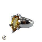 انگشتر سیترین زنانه طرح جانا - کد 2064