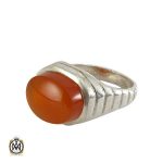 انگشتر عقیق یمن حکاکی شرف الشمس مردانه - کد 8062