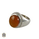 انگشتر عقیق یمن حکاکی شرف الشمس مردانه - کد 8067