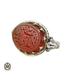 انگشتر عقیق یمن مردانه با حکاکی بابی انت و امی یا حسین - کد 8080 انگشتر عقیق یمن مردانه با حکاکی بابی انت و امی یا حسین - کد 8080
