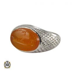 انگشتر عقیق یمن مردانه با حکاکی یا شرف الشمس - کد 8113 انگشتر عقیق یمن مردانه با حکاکی یا شرف الشمس - کد 8113