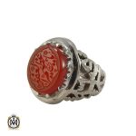 1 انگشتر عقیق یمن مردانه با حکاکی یا عظیم العفو - کد 8121