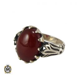 انگشتر عقیق قرمز مردانه - کد 8138 انگشتر عقیق قرمز مردانه - کد 8138