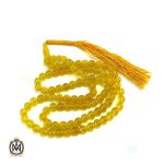 تسبیح جید زرد شرف الشمس 101 دانه - کد 4059